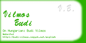 vilmos budi business card